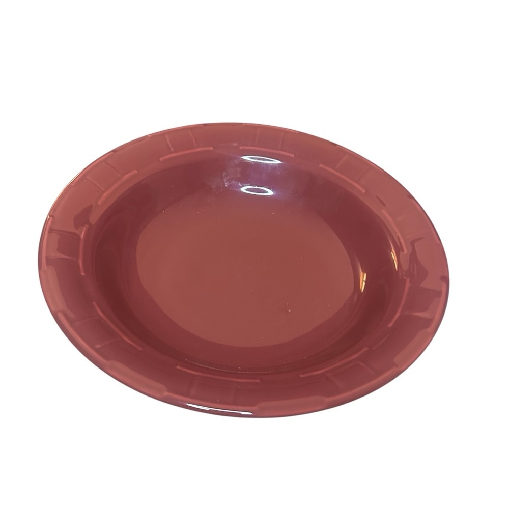 Longaberger 12 inch bowl woven paprika - Picture 2 of 11
